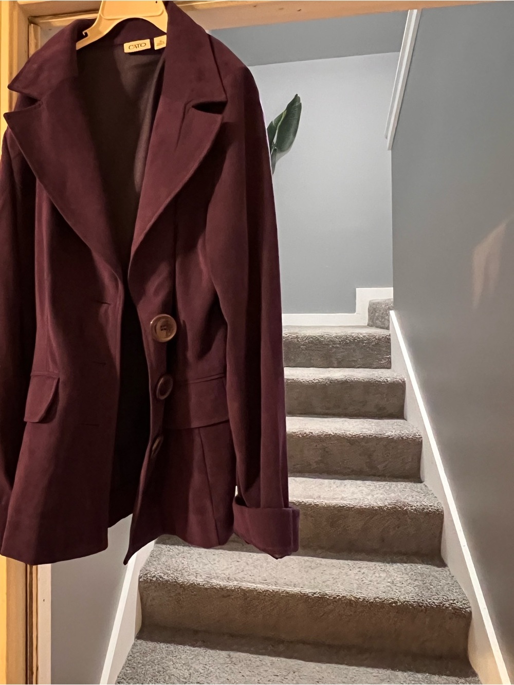 Cato Deep Purple Blazer with Silk Lining